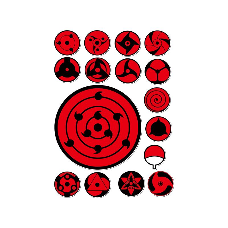 Laptop Accessories Cover - Sharingan Eye Die-cut Sticker Set Waterproof