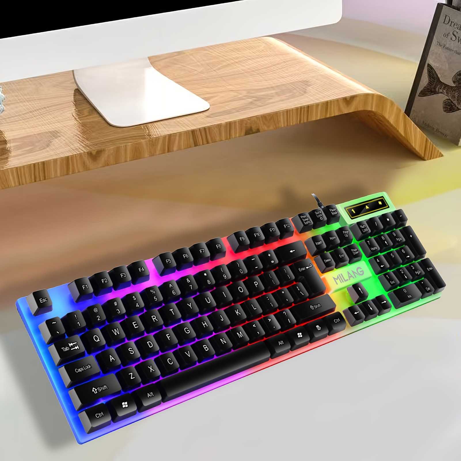 1pcsRGB Backlit Gaming Keyboar - Laptop Accessories Combo Set review and price