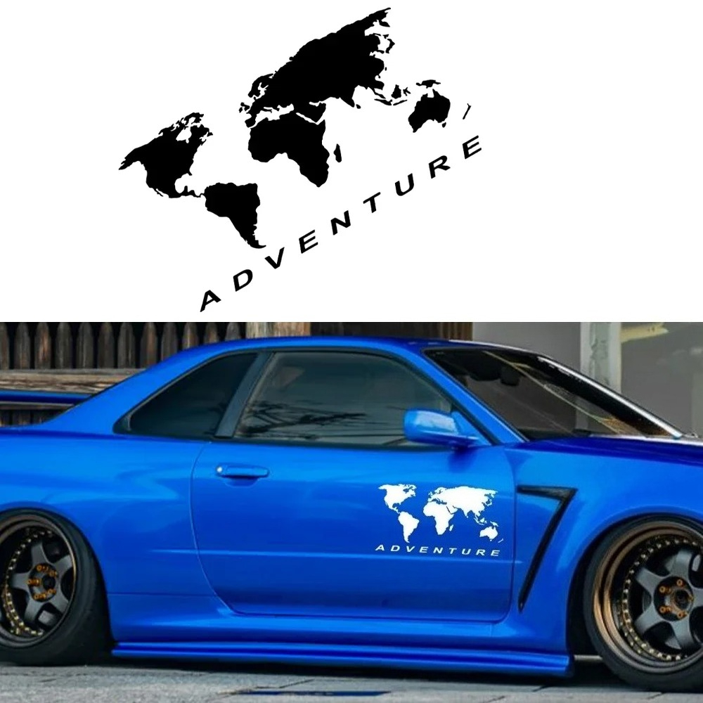 World Map Adventure Car Sticke - Laptop Accessories World review and price