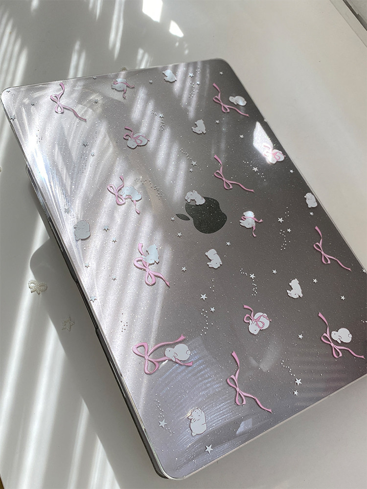 Cute Pink Bow Glitter Laptop C - Laptop Accessories Pink review and price