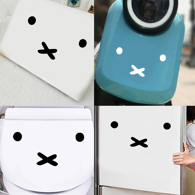 Kawaii Miffy Cartoon Emoji Car - Laptop Accessories Cover review and price
