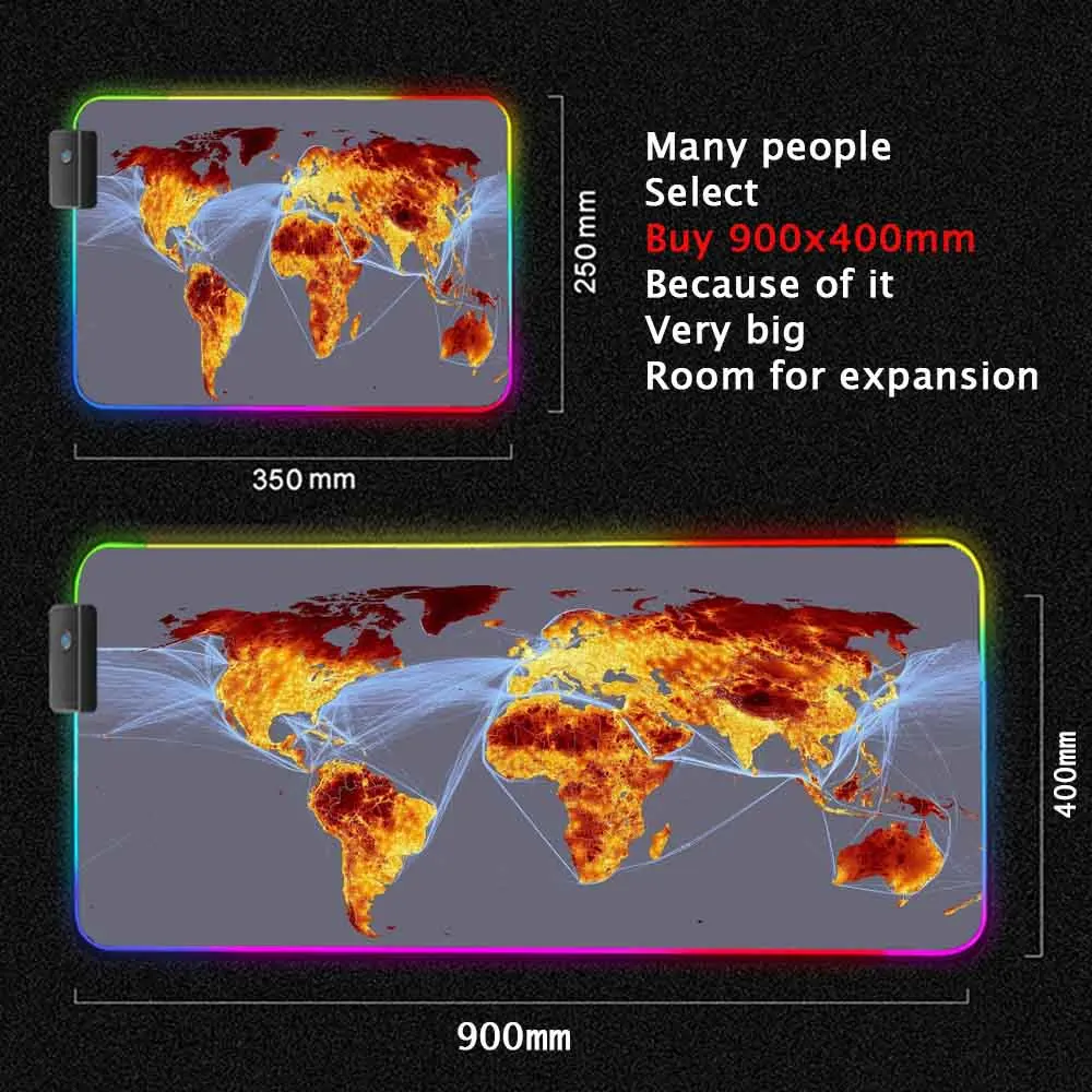 World Map Mouse Pad Gaming Mou - Laptop Accessories World review and price