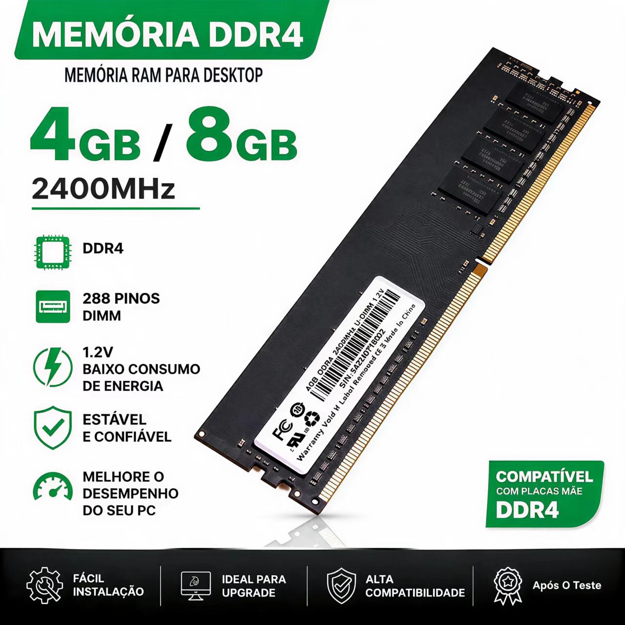 DDR4 RAM 4GB 8GB 2400MHz Deskt - Memory Ram Upgrade review and price