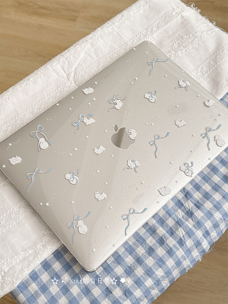 Ins Blue Bow Glitter Laptop Ca - Apple Accessories Laptop review and price