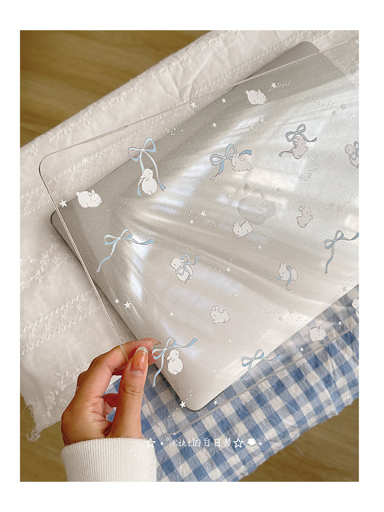 Ins Blue Bow Glitter Laptop Ca - Apple Accessories Laptop review and price