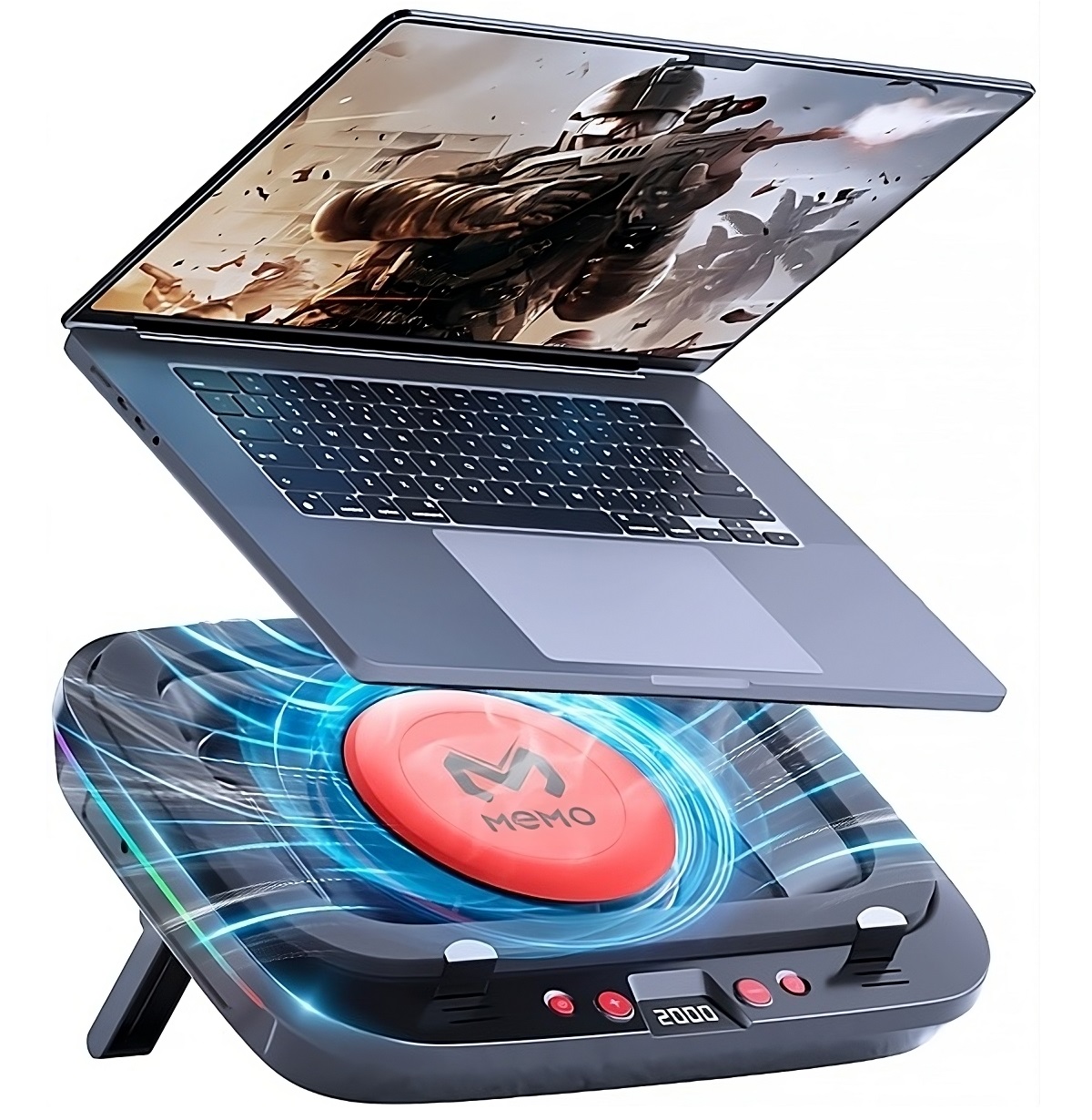 Memo Laptop Cooler with LED Di - Laptop Cooling Pad review and price