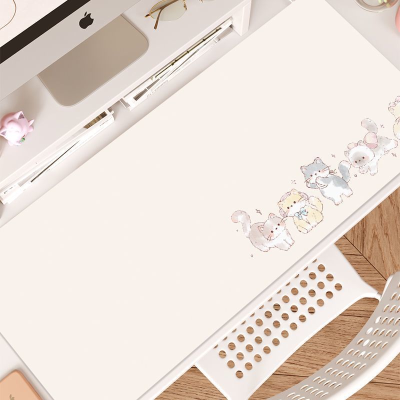 Pink Kawaii Kitten Leather Des - Laptop Accessories Pink review and price