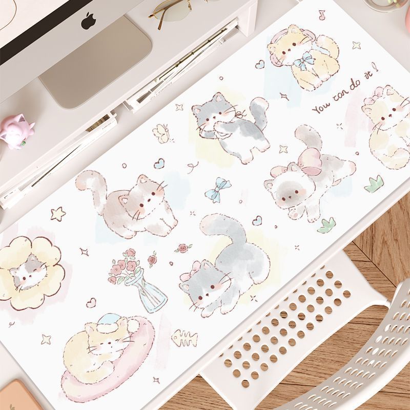 Pink Kawaii Kitten Leather Des - Laptop Accessories Pink review and price