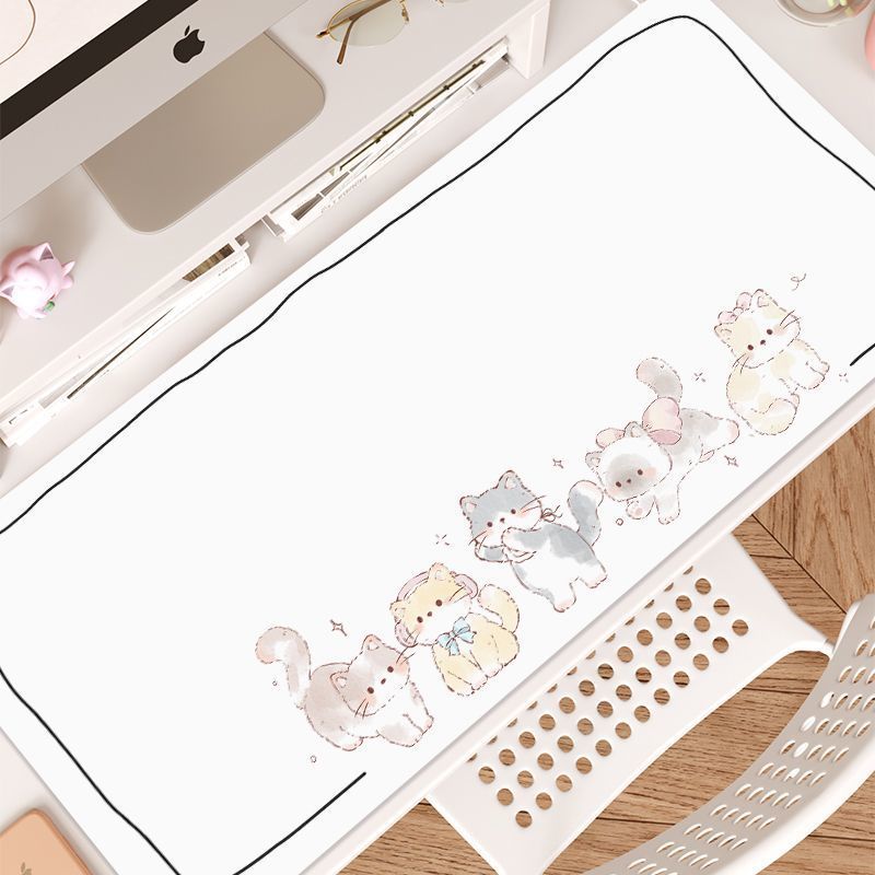 Pink Kawaii Kitten Leather Des - Laptop Accessories Pink review and price